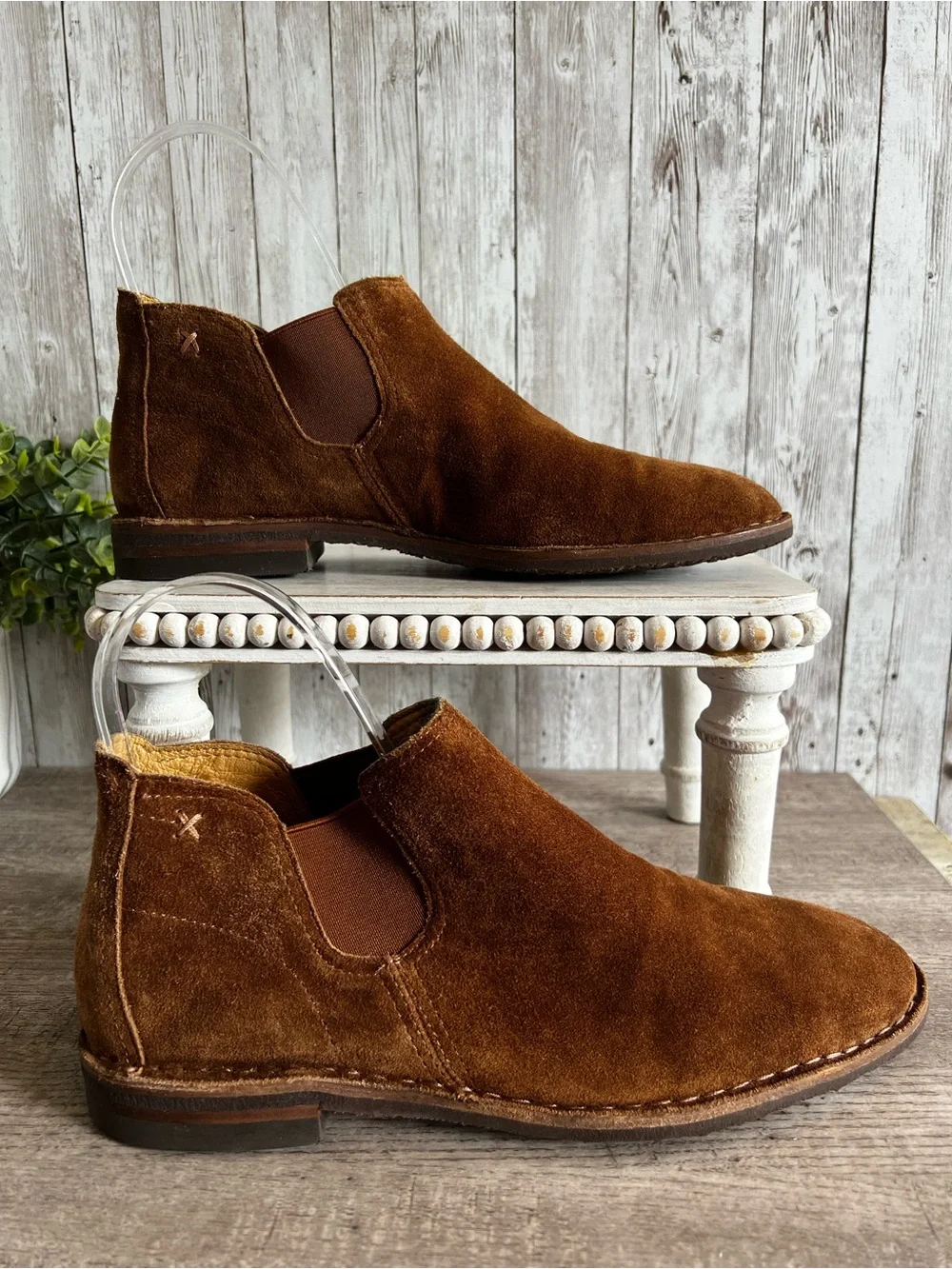 Trask Allison Women's Brown Suede Chelsea Boots Fall Classic Size 8.5